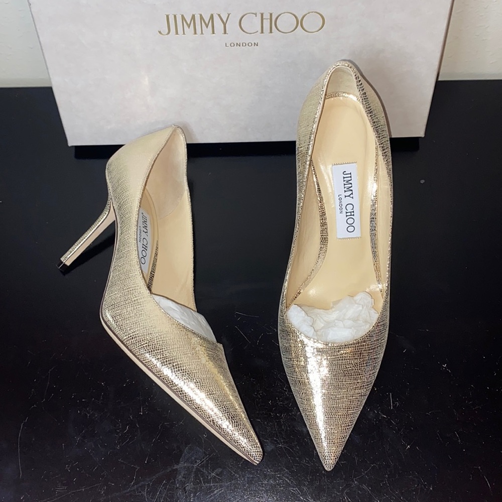 Jimmy Choo Gold Love 85 Pumps-39M
